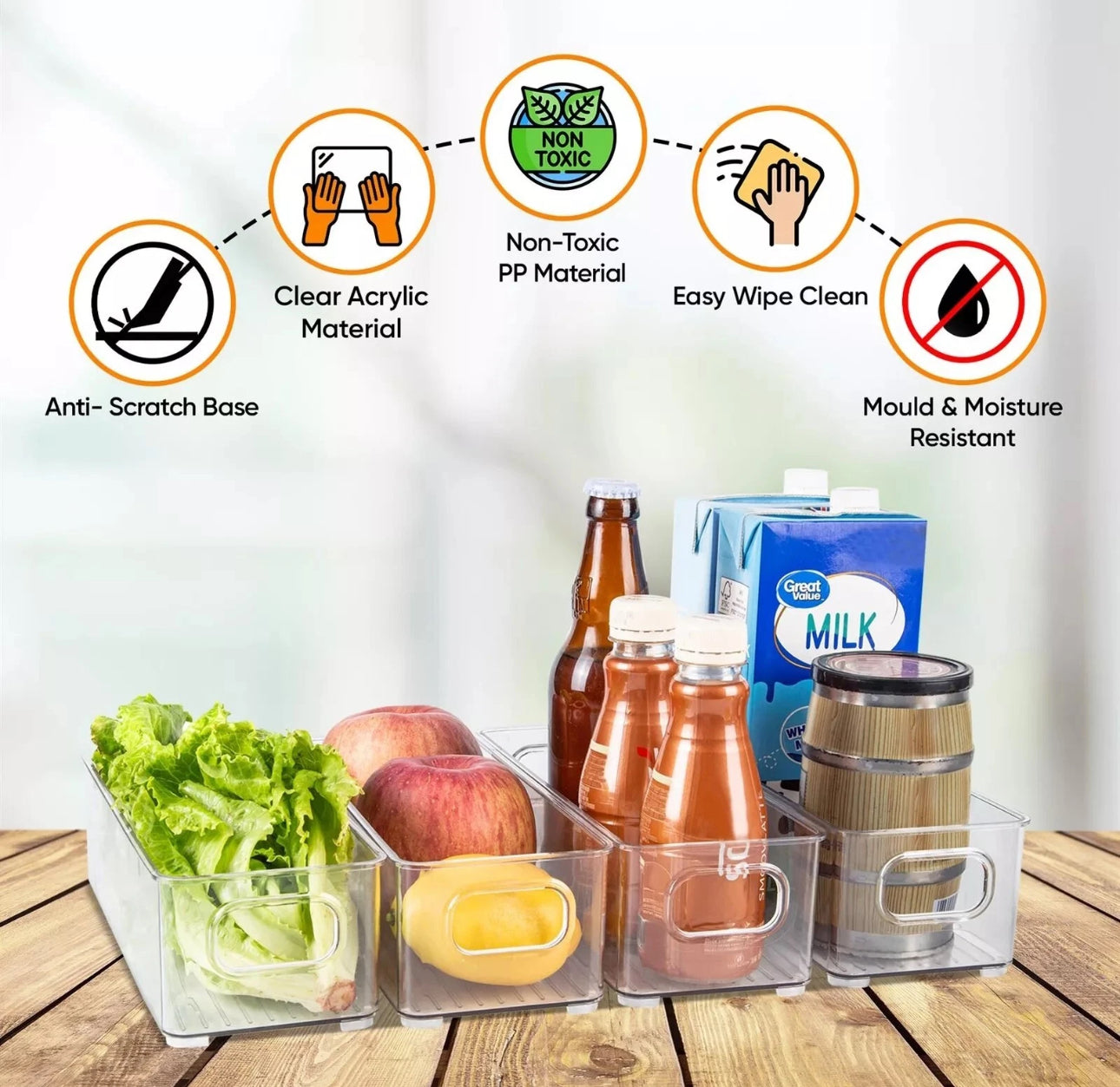 8pc Fridge Organisers