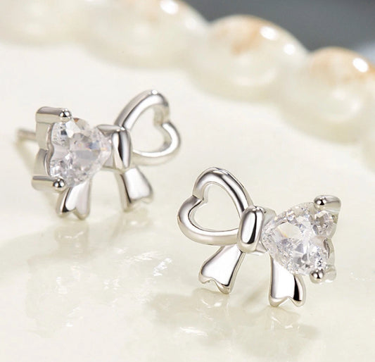 Crystal Bow Earrings