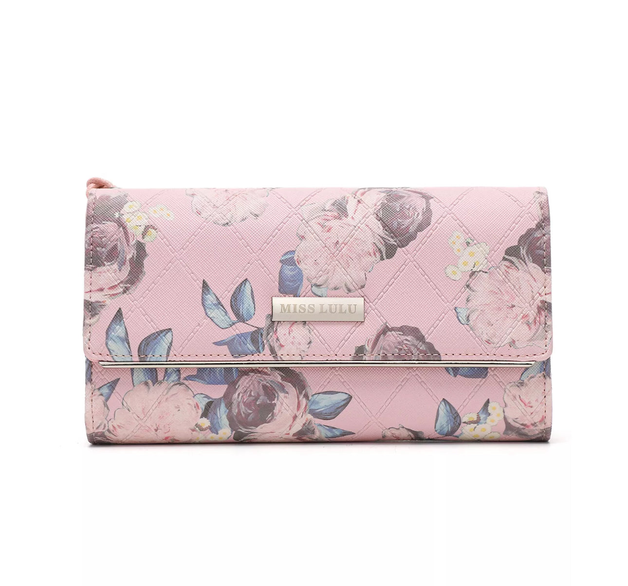 Long Floral Clutch Purse