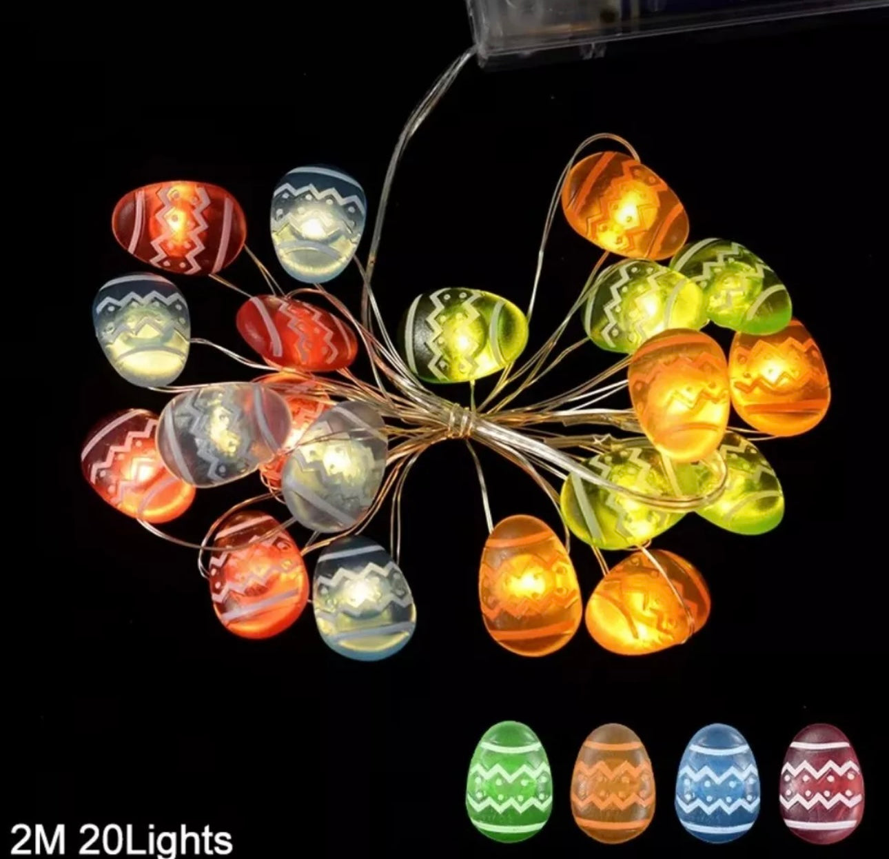 2m 20 LED Easter String Lights