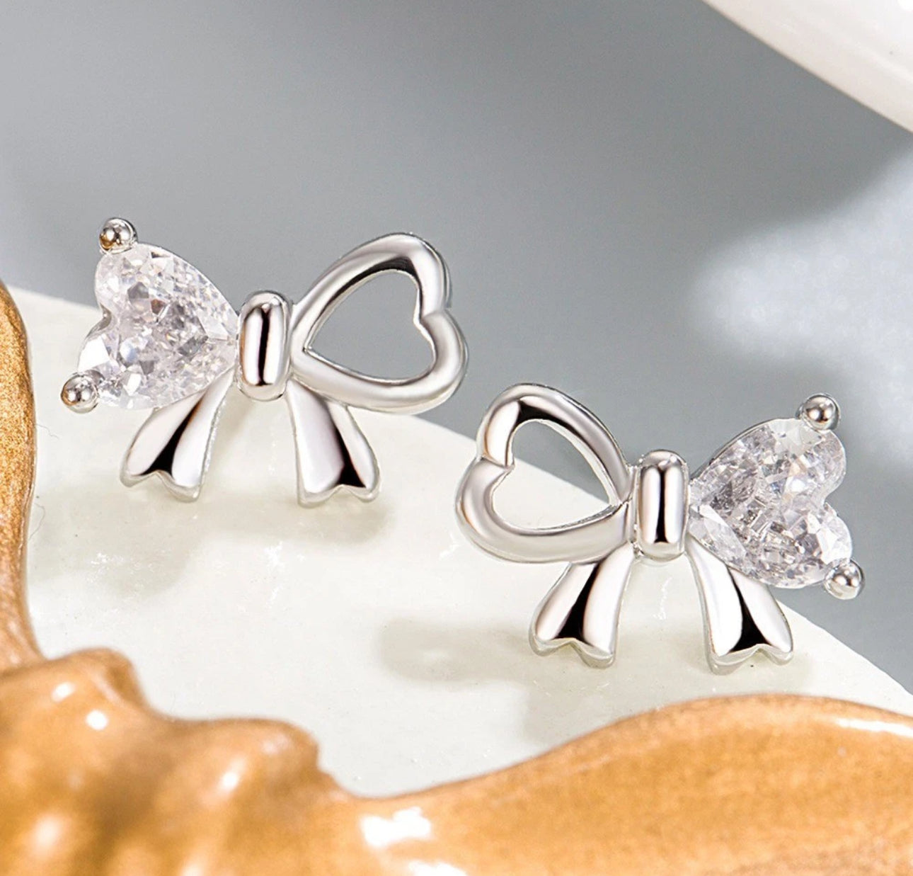 Crystal Bow Earrings