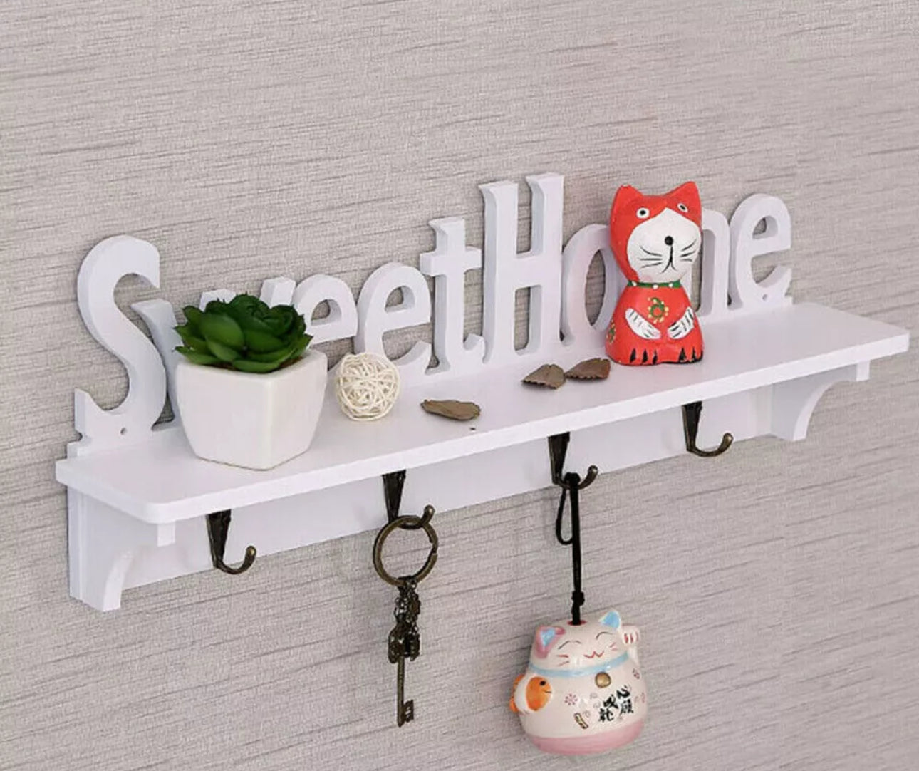 Sweet Home 4 Hook Shelf