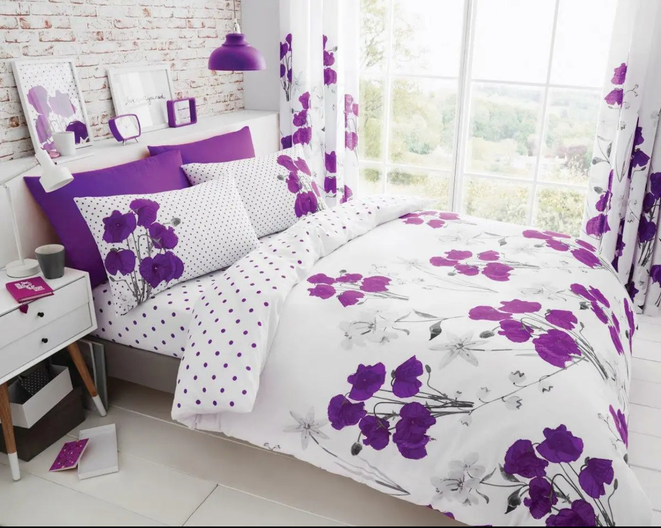 Single Reversible Poppy Duvet Set