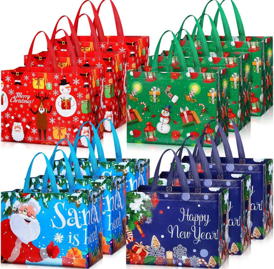 12pc Reusable Christmas Gift Bags