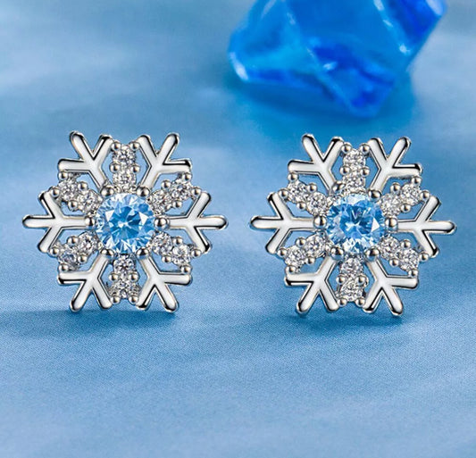 Crystal Snowflake Earrings