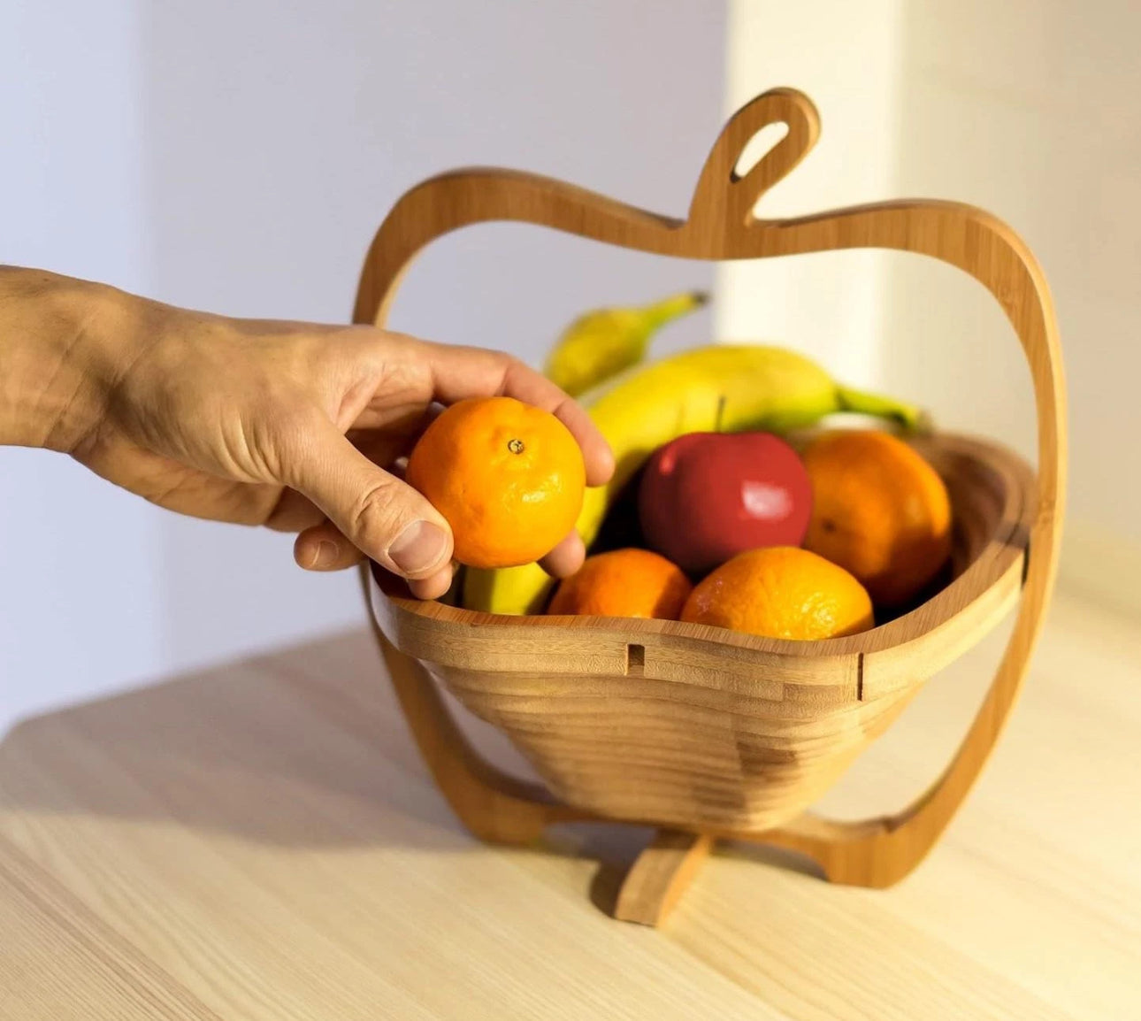 Apple Shaped Collapsible Fruit Basket