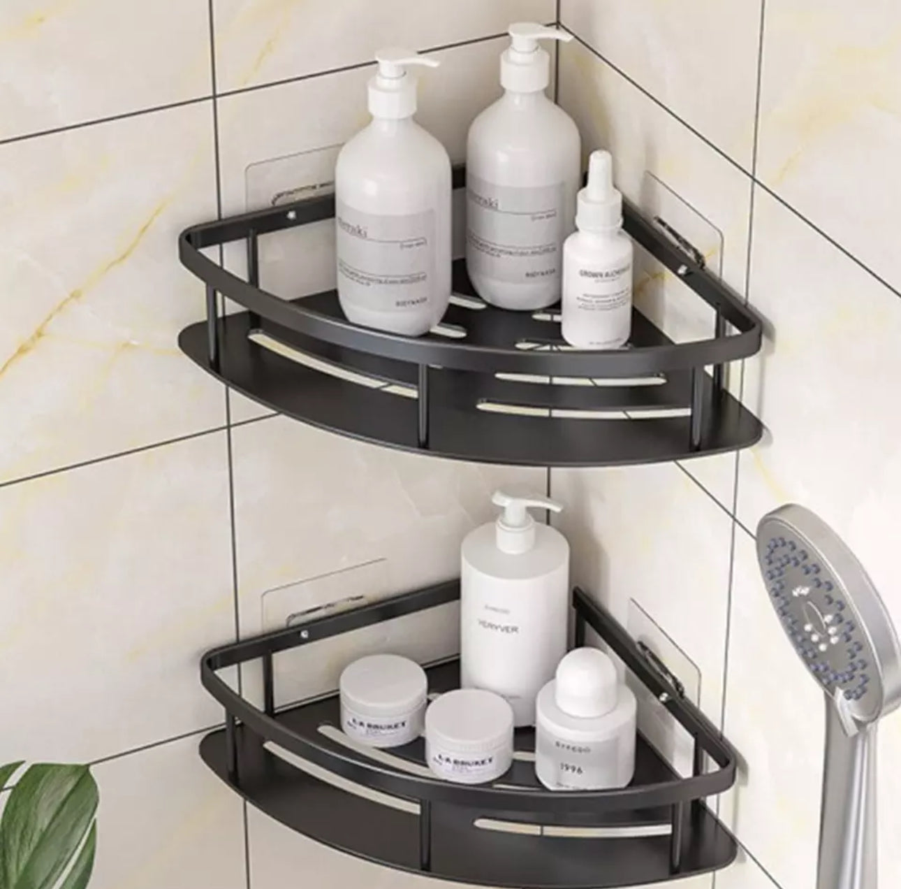 2pcs Corner Shower Shelving