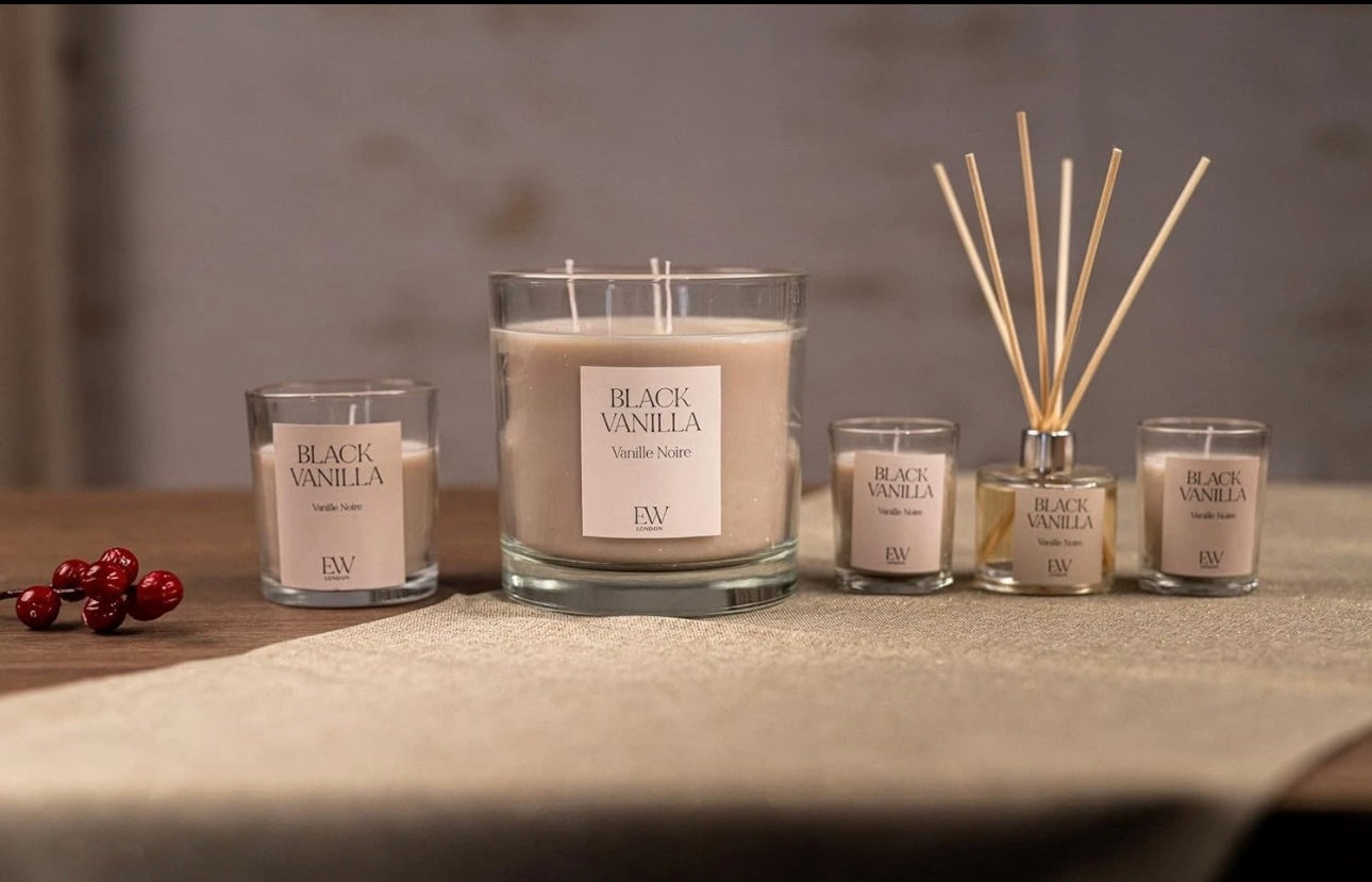 Black Vanilla Home Scent Set