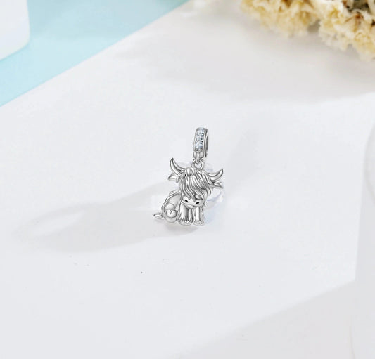 Highland Coo Dangle Charm