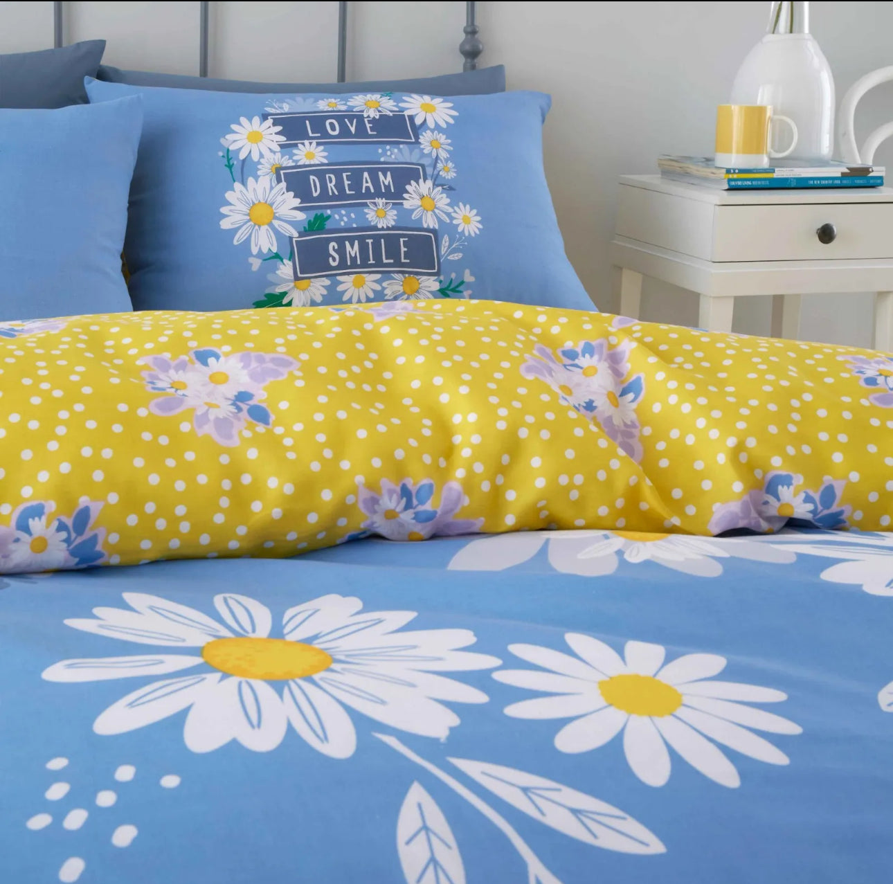 Blue Daisy Bedding Set DOUBLE ONLY