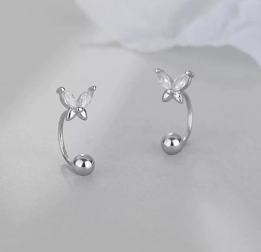 Crystal Butterfly Earrings