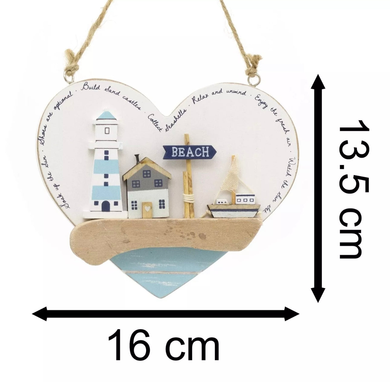 Heart Shaped Seashore Sign