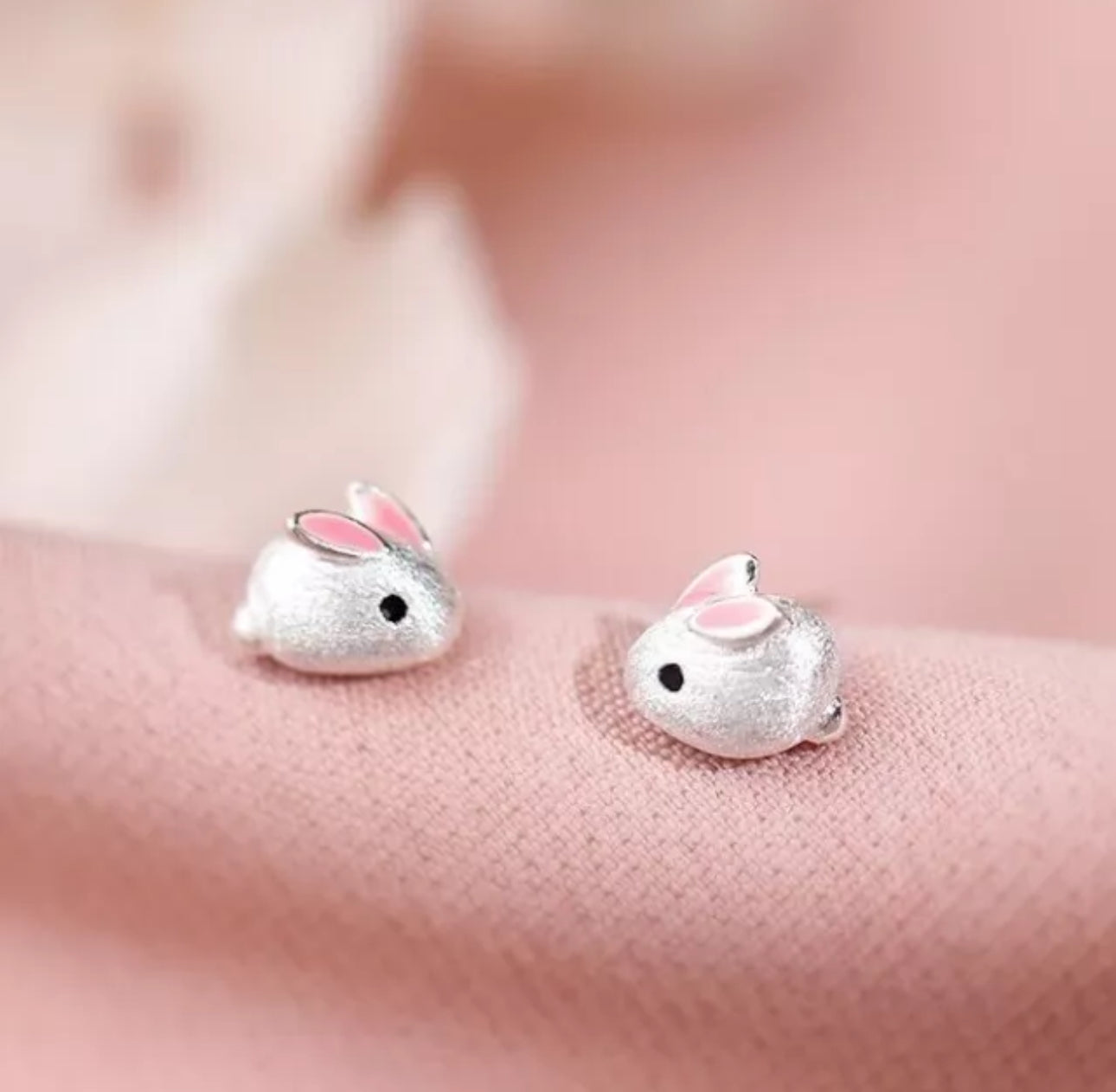 925 Sterling Silver Cute Rabbit Earrings