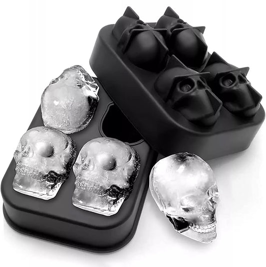 2x 3D Skull Shaped Silicone Mold