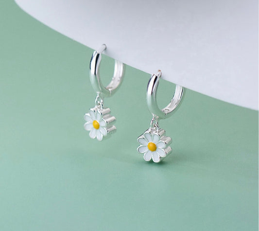 Daisy Hoop Earrings