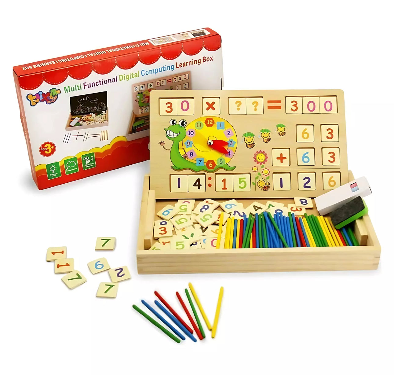 Wooden Maths Activity Box