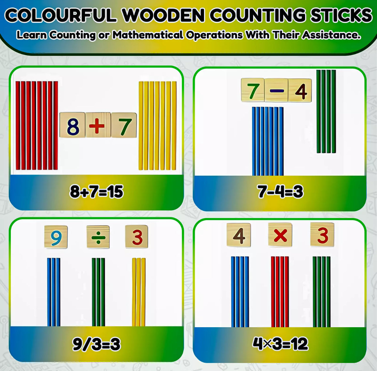 Wooden Maths Activity Box