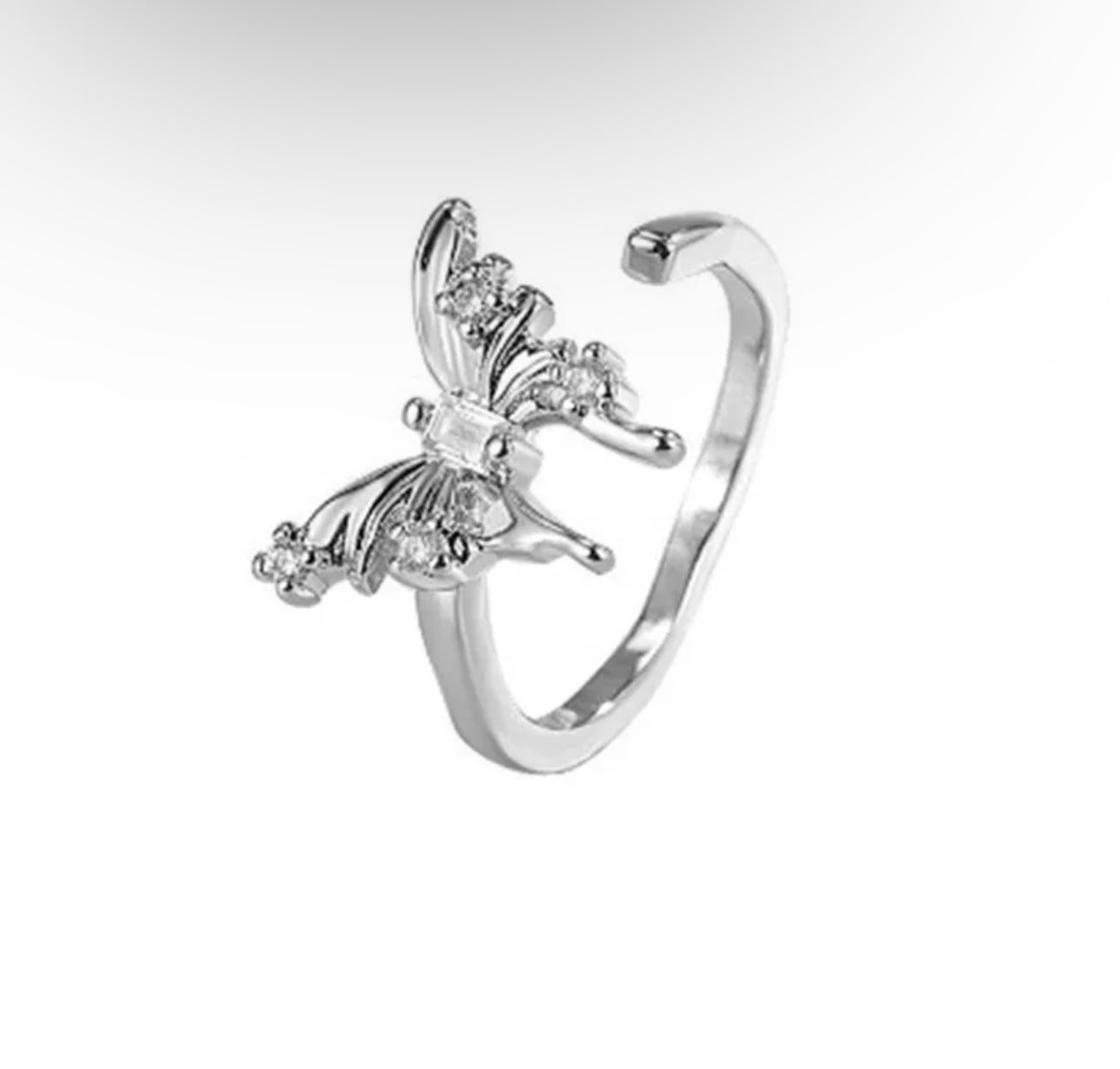 Adjustable Butterfly Ring