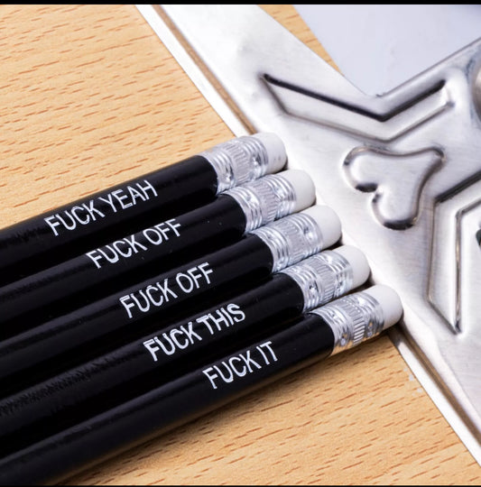 Set of 5 Sweary Pencils