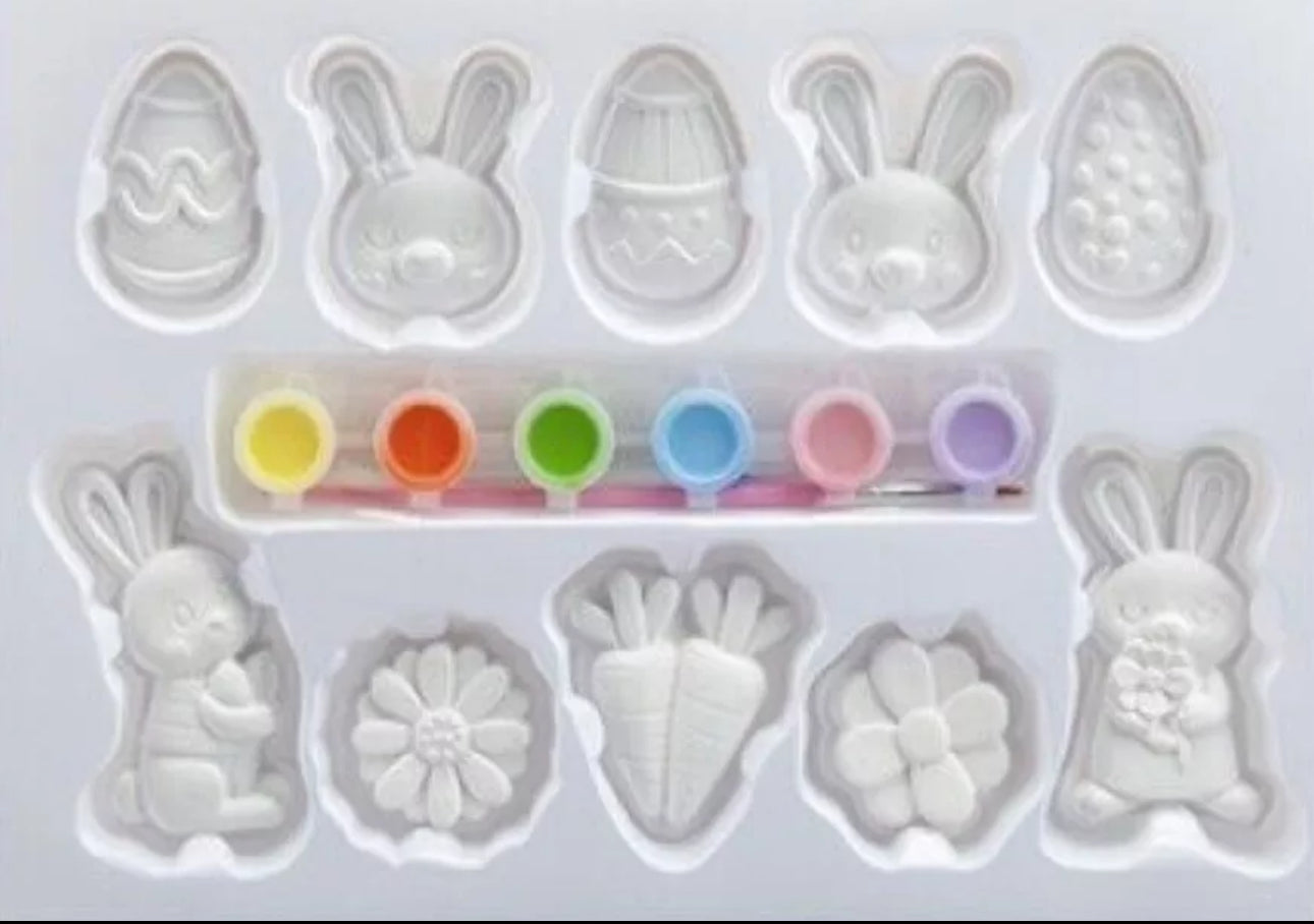 Pack Of 10 Paint Your Own Easter Decorations