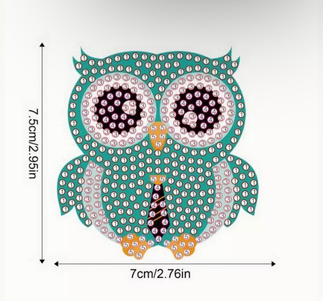 8pcs Owl Diamond Art Fridge Magnets