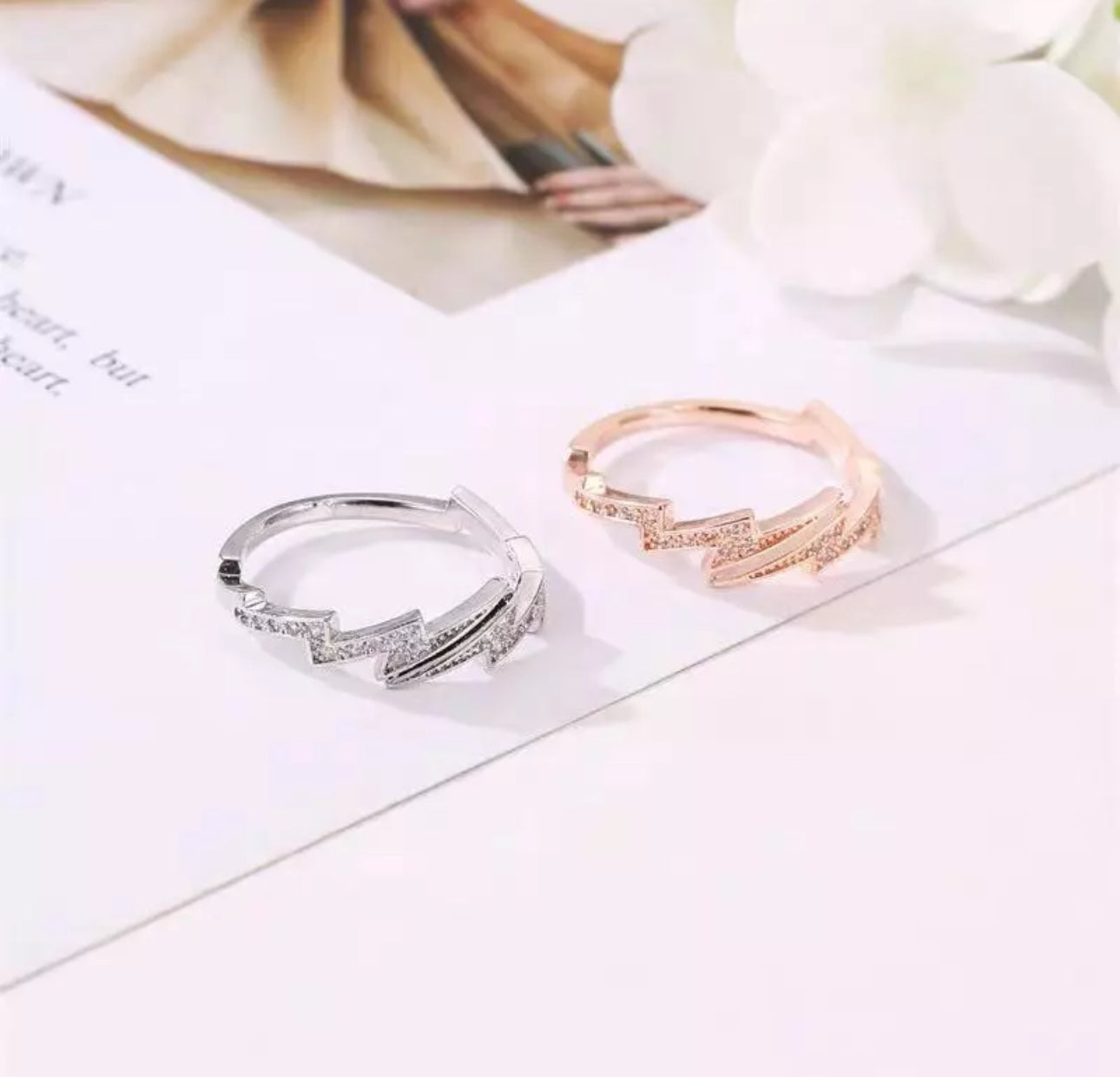 Silver Plated Lightning Knuckle Ring