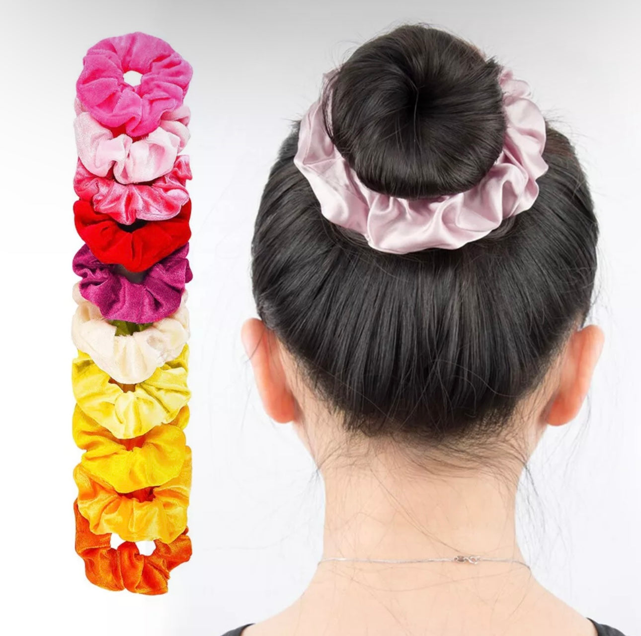 12pk Velvet Hair Scrunchies