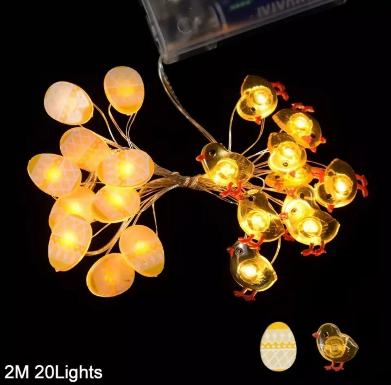 2m 20 LED Easter String Lights