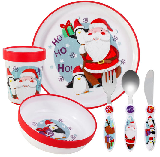 6pcs Christmas Toddler Dinnerware Set