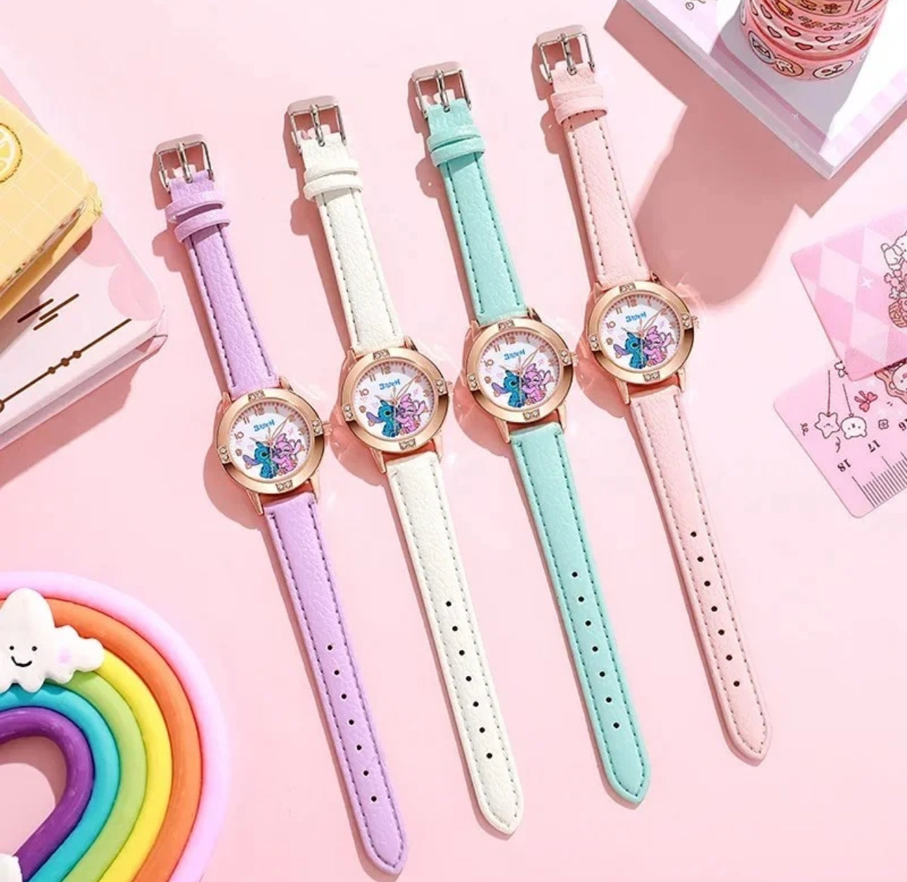 Kids Pink & Blue Alien Friends Watch