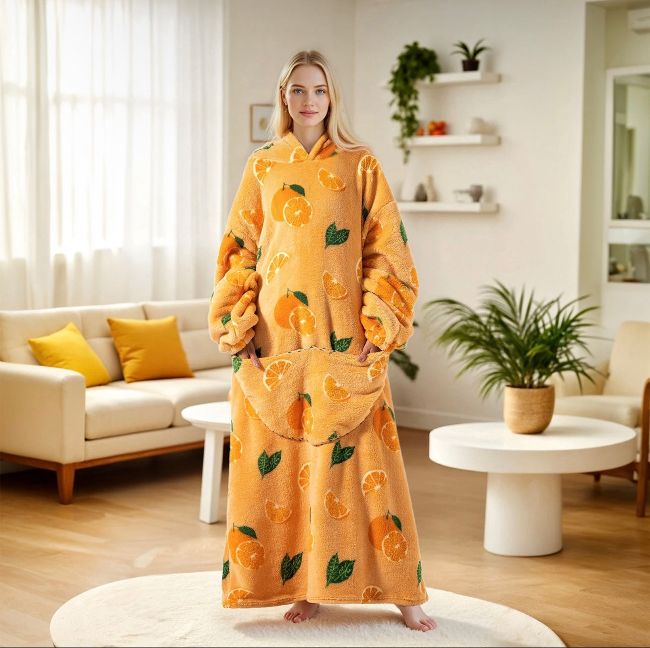 Long Length Hooded Blanket