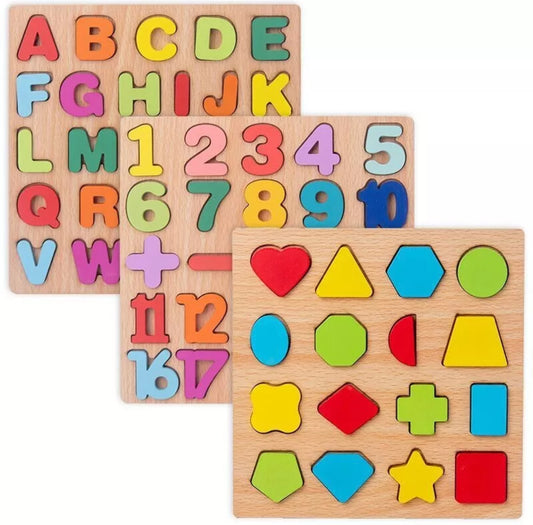 Set of 3 Wooden Learning Boards