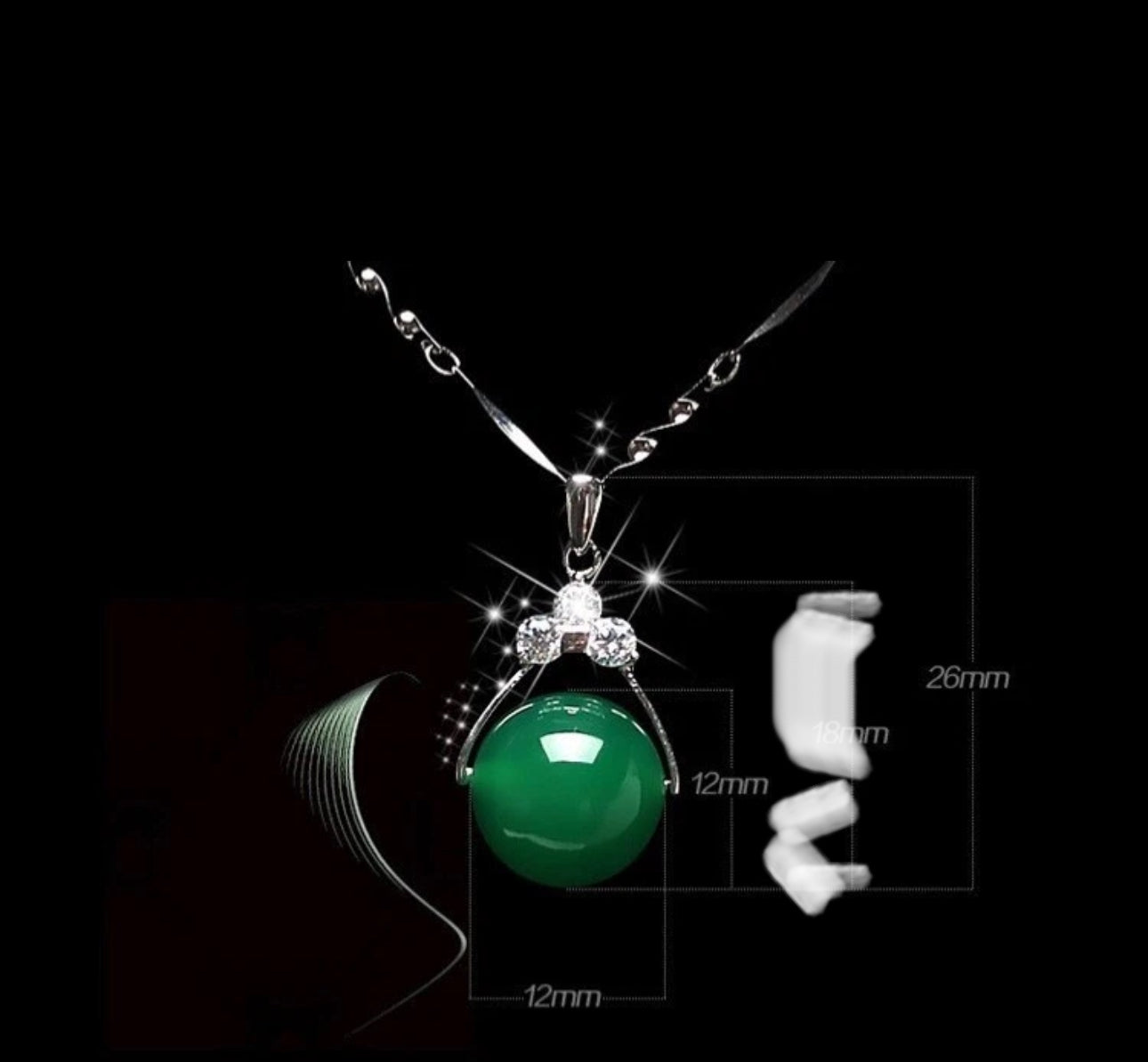 Crystal Green Agate Pendant