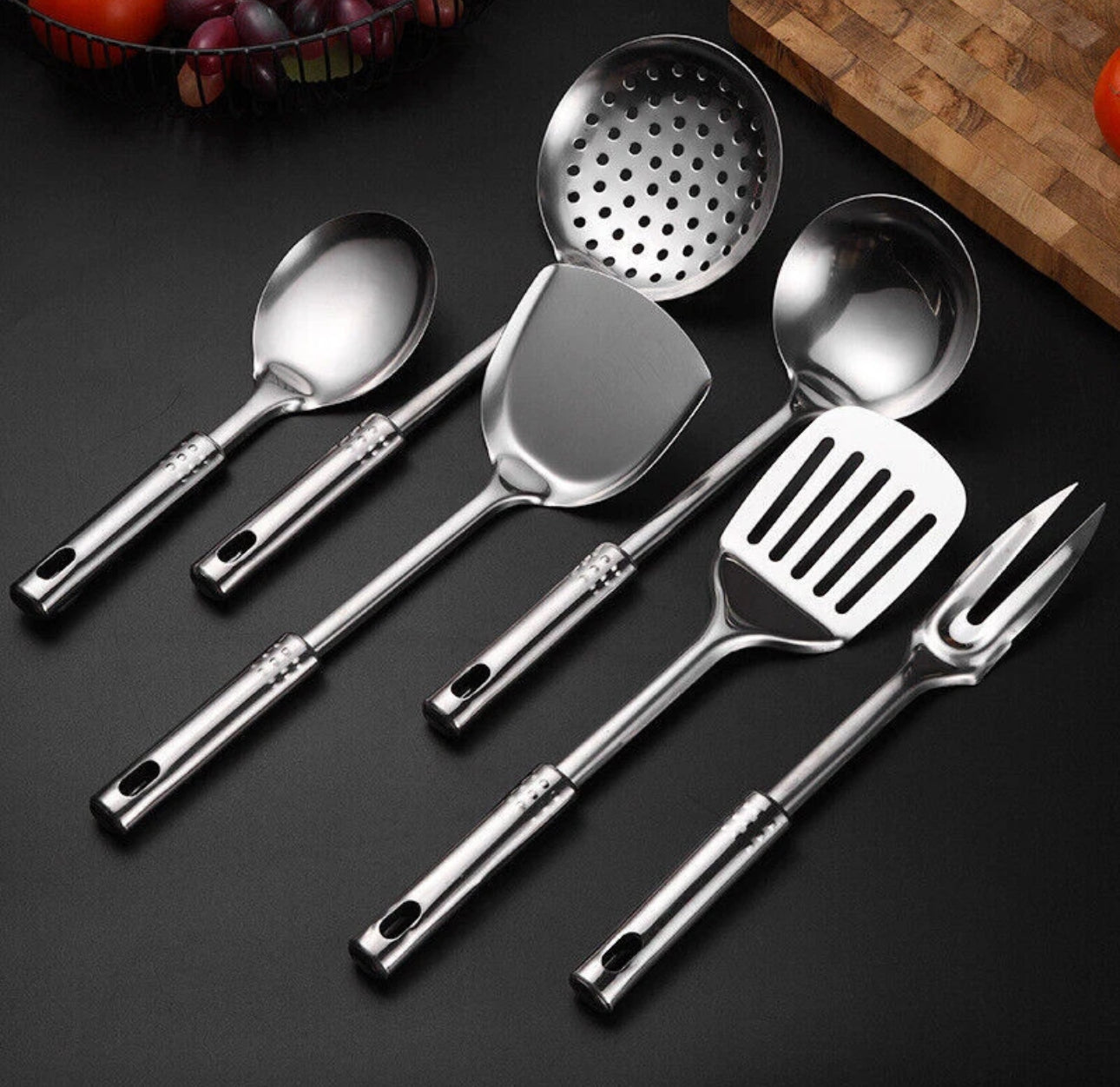 7pc Stainless Steel Cooking Utensils