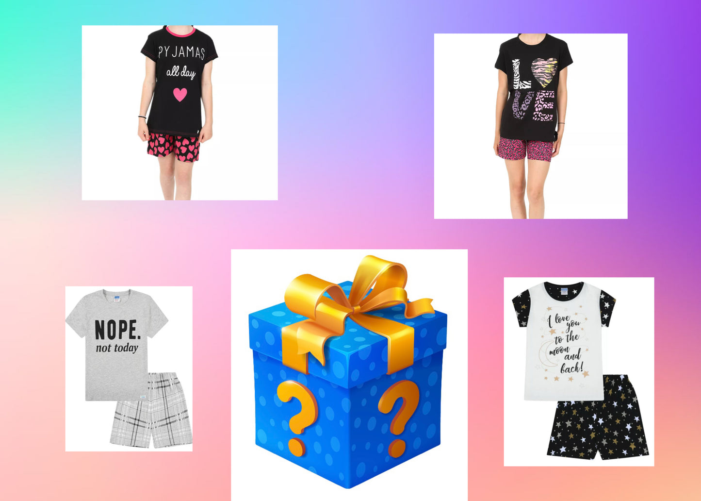 Girls Short  Pyjamas Lucky Dip