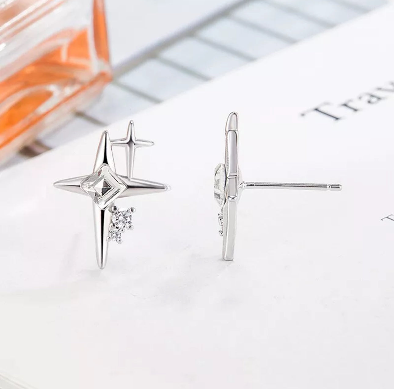 Sterling Silver Twinkle Star Earrings