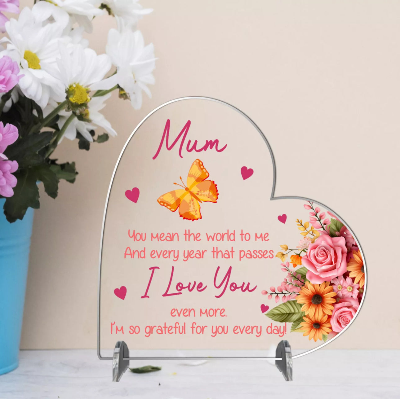 Mum Heart Plaque