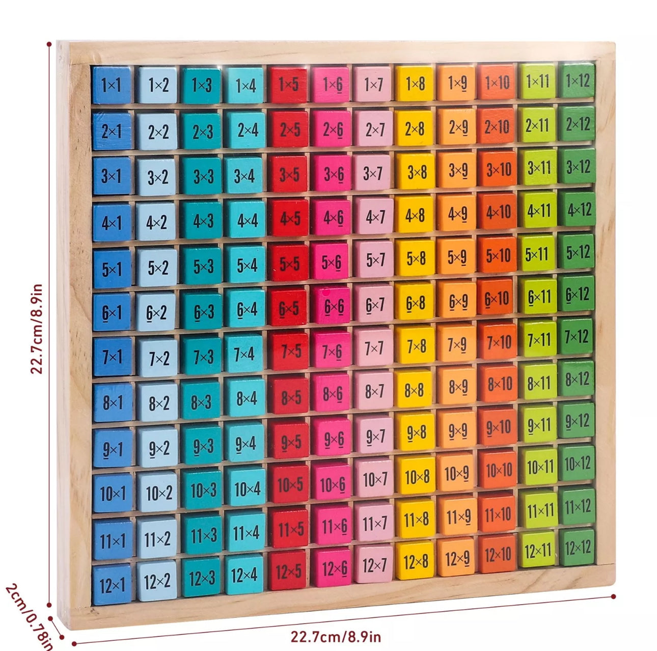 145pc Wooden Times Tables Block Set