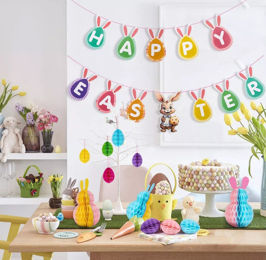 11pc Happy Easter Bunting Decorations