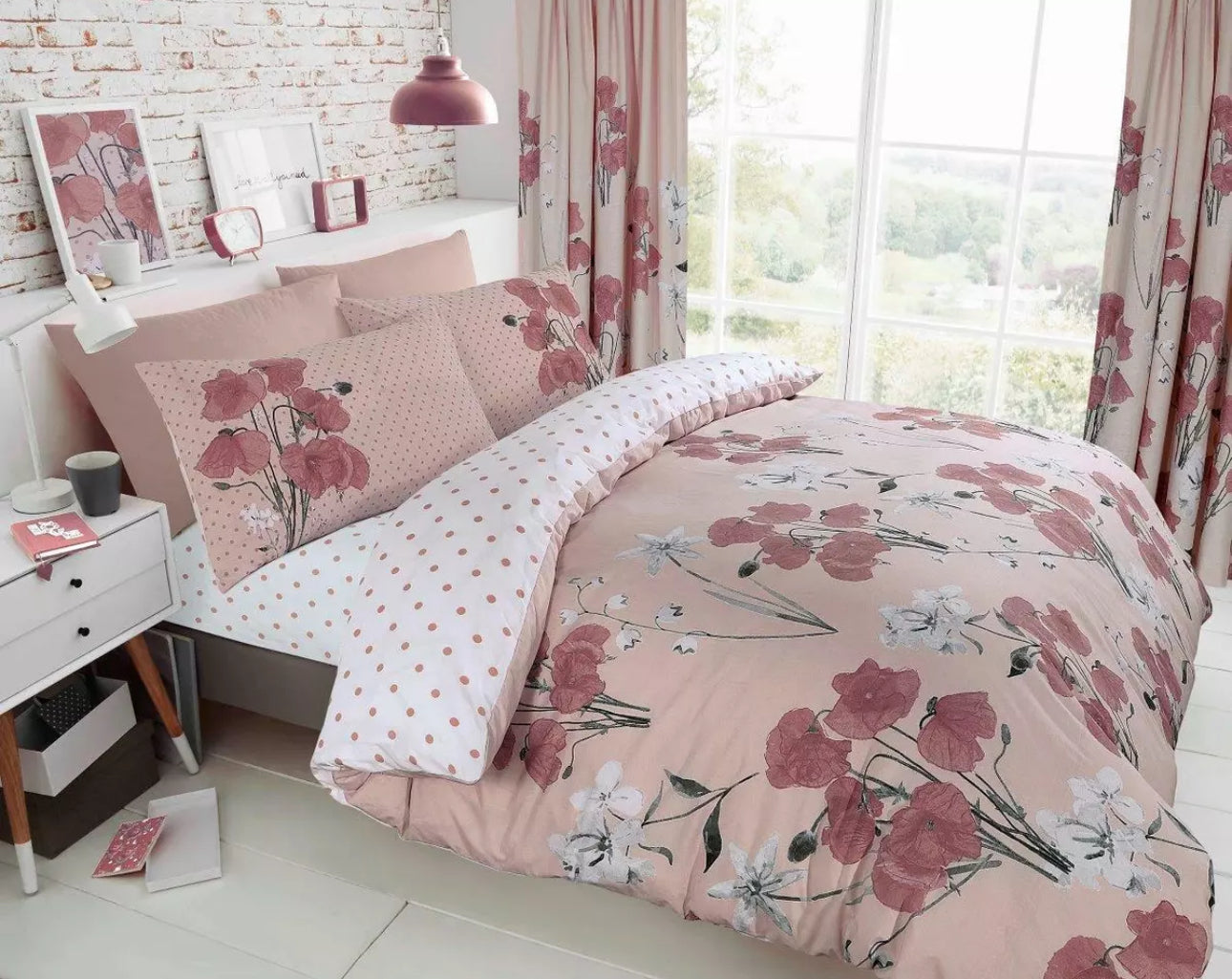 Single Reversible Poppy Duvet Set