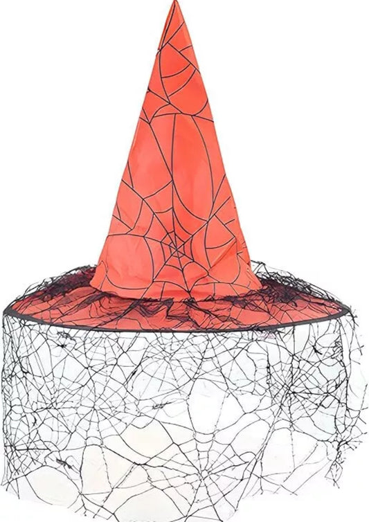 Child’s Witch Hat With Spider Web Veil