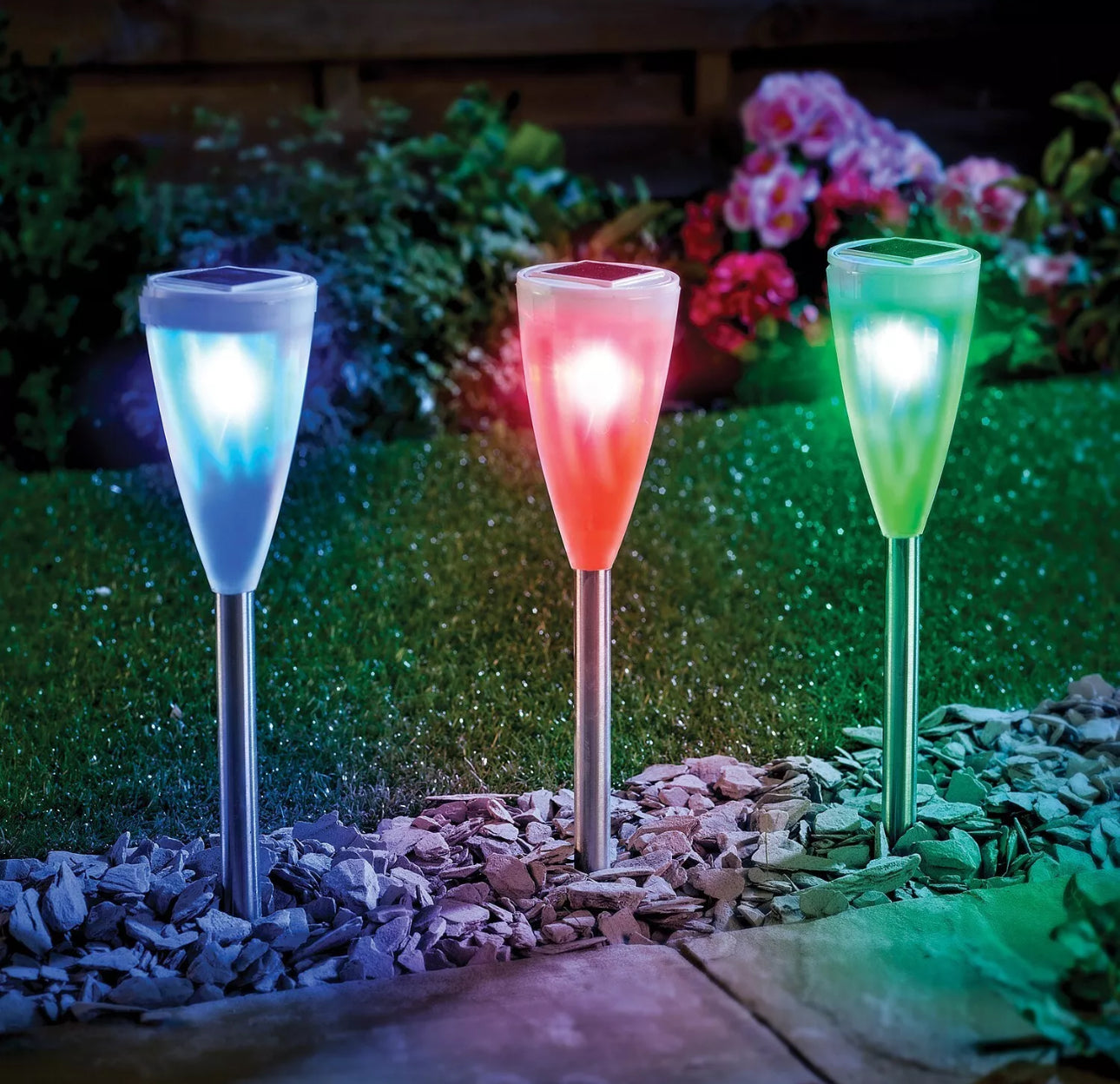 3-Way Solar Garden Lights