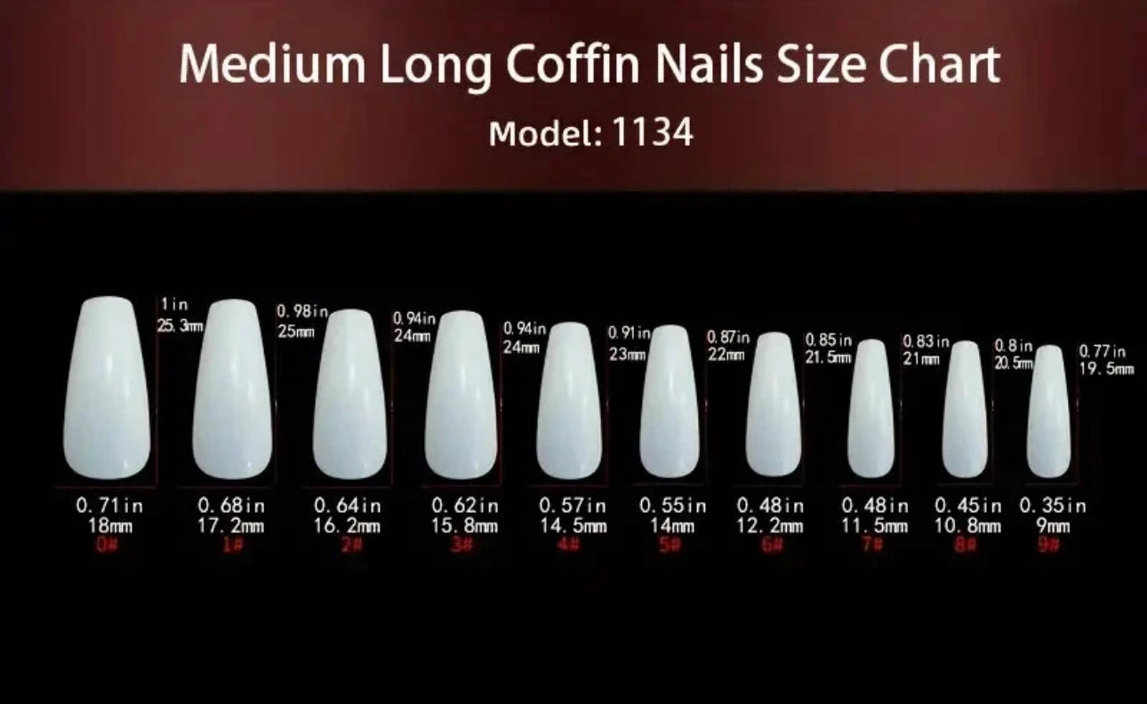 Pink Glossy Long Coffin Style