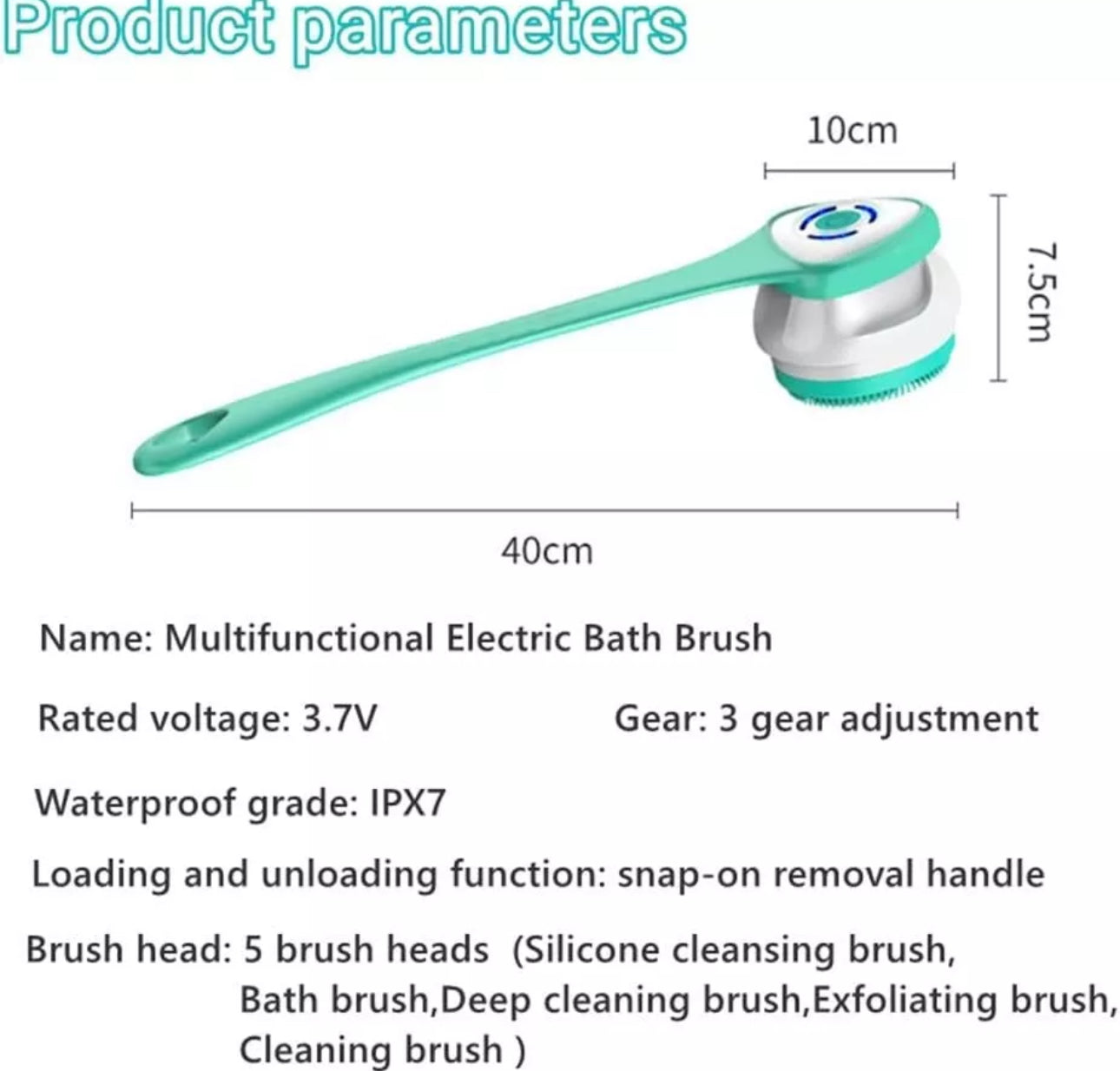 USB Rechargeable Body Brush