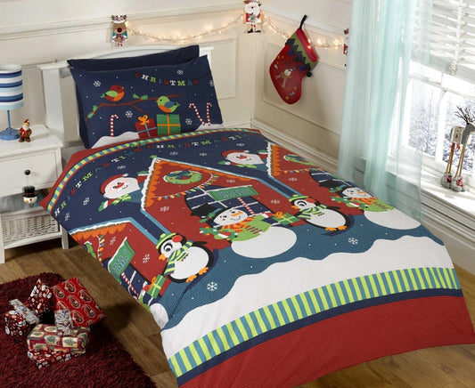 Snowmen & Penguins Single Duvet Set