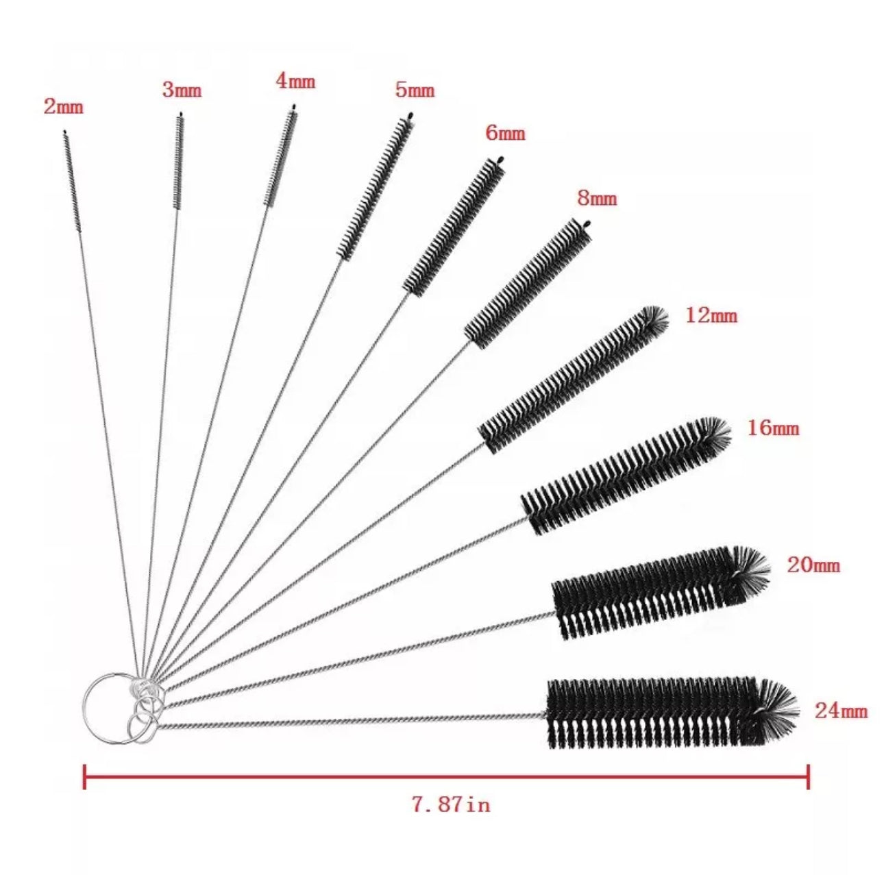 10pc Bottle/Straw Brushes