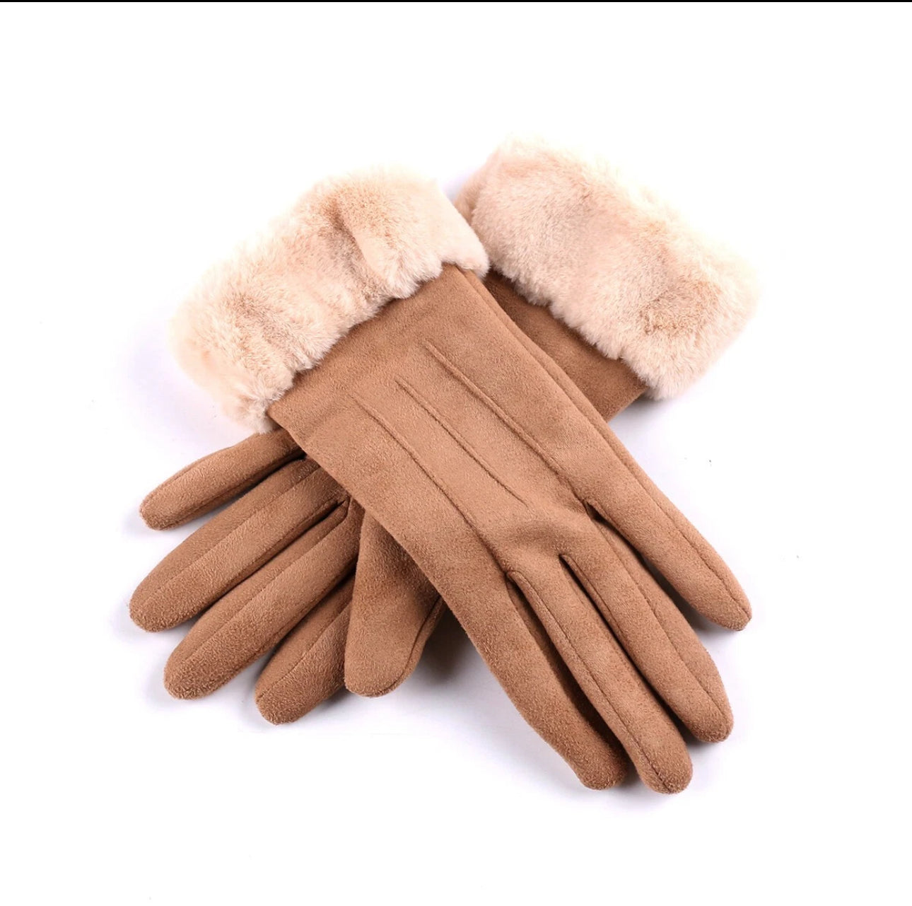 Ladies Fur Lined Winter Gloves