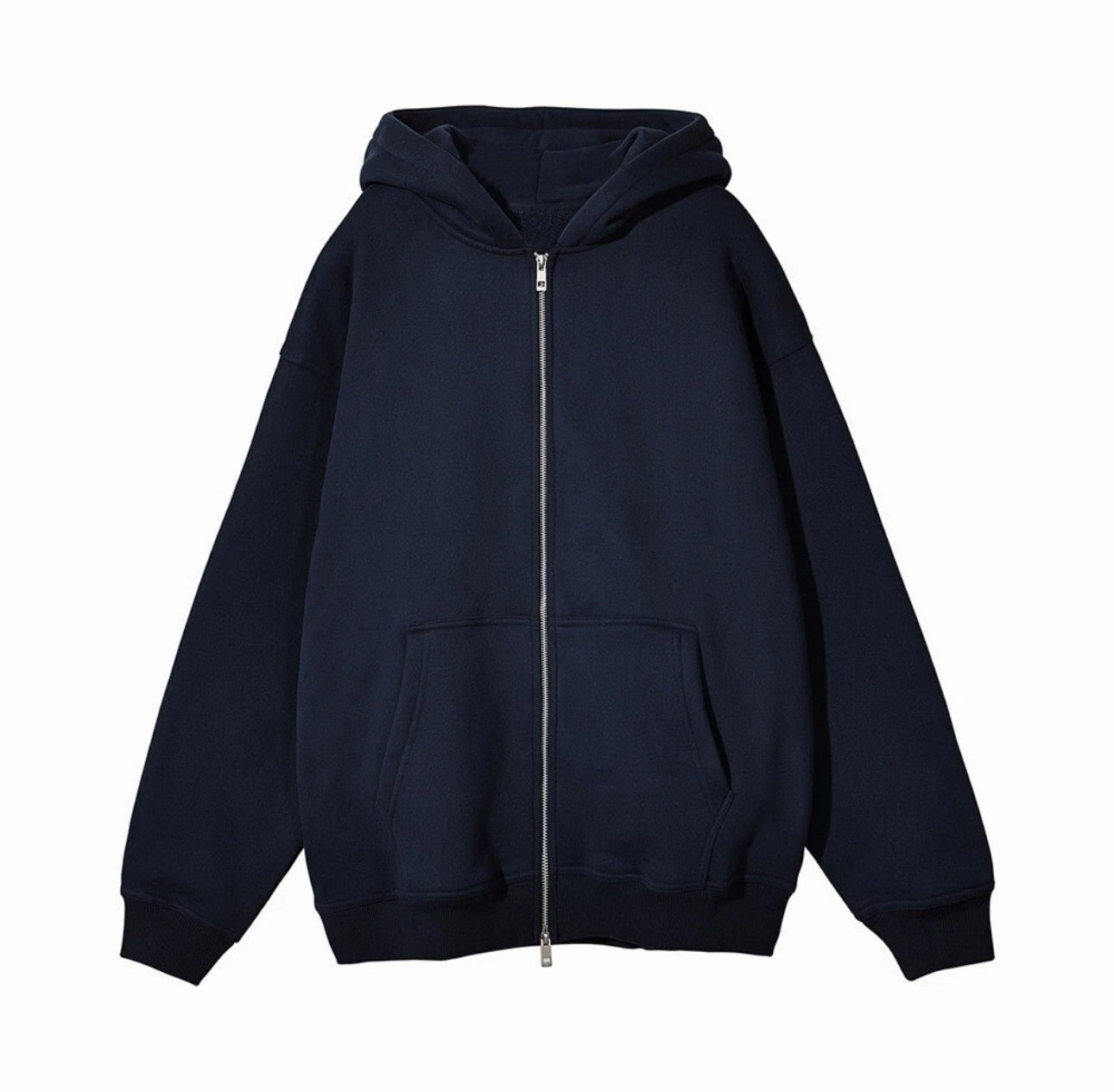 Ladies Plain Zip Up Hoodie
