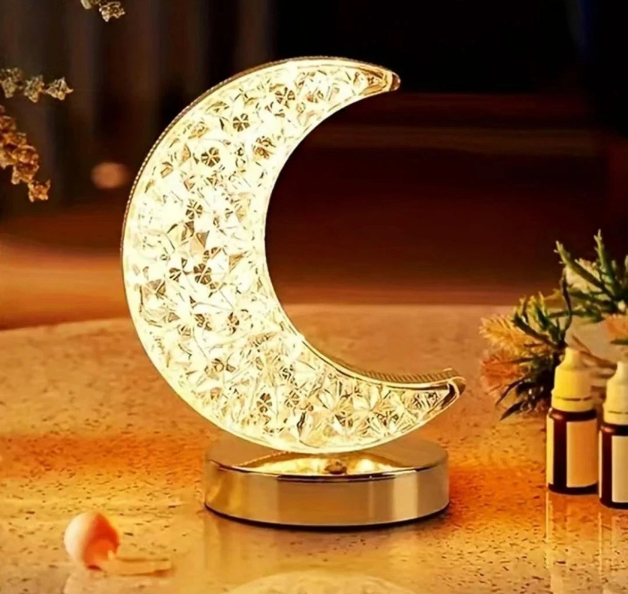 Crystal Moon Table Lamp