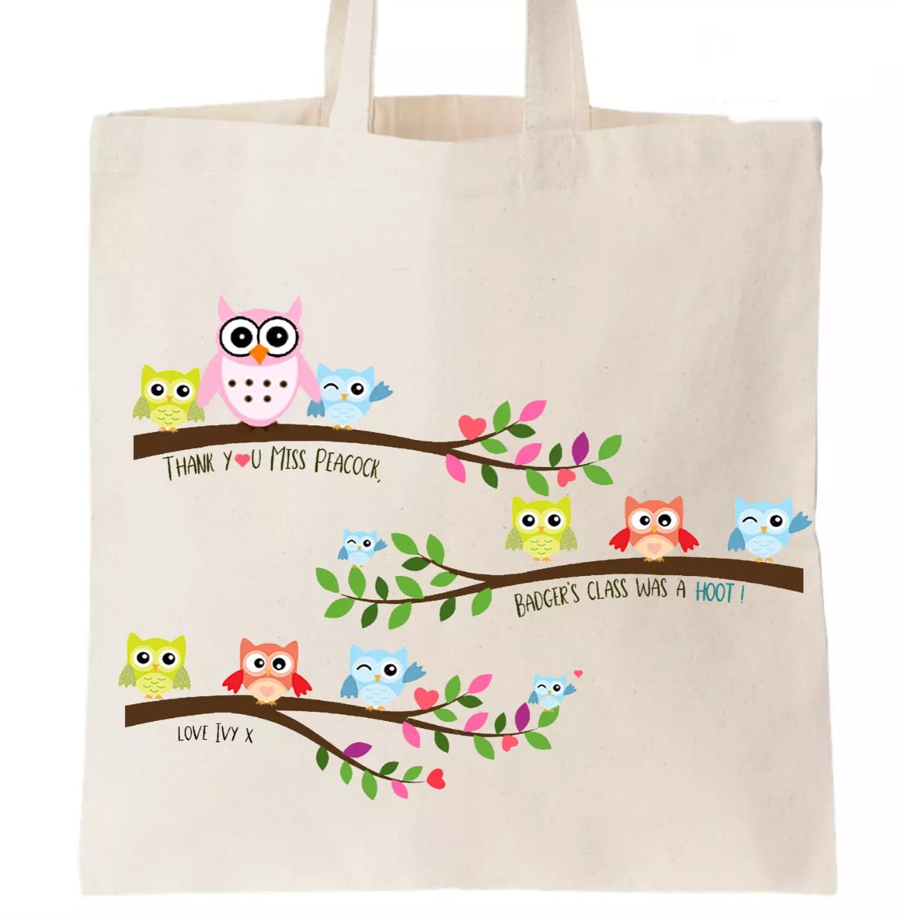 Personalised Teacher Tote Bags